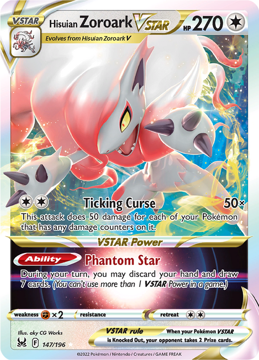 Hisuian Zoroark VSTAR - #147/196 - Pokémon Sword & Shield - Lost Origin
