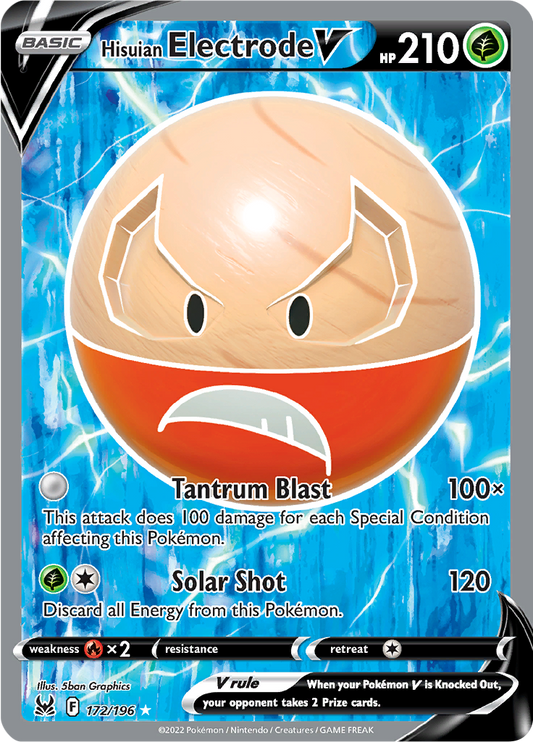 Hisuian Electrode V - #172/196 - Pokémon Sword & Shield - Lost Origin