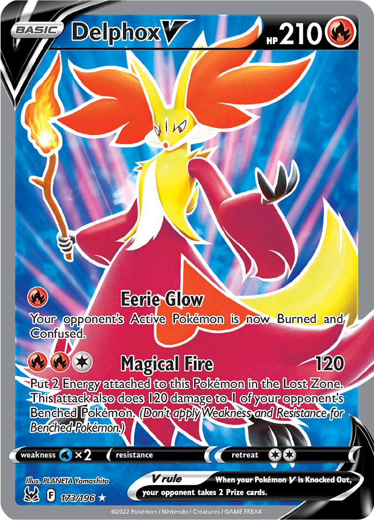 Delphox V - #173/196 - Pokémon Sword & Shield - Lost Origin