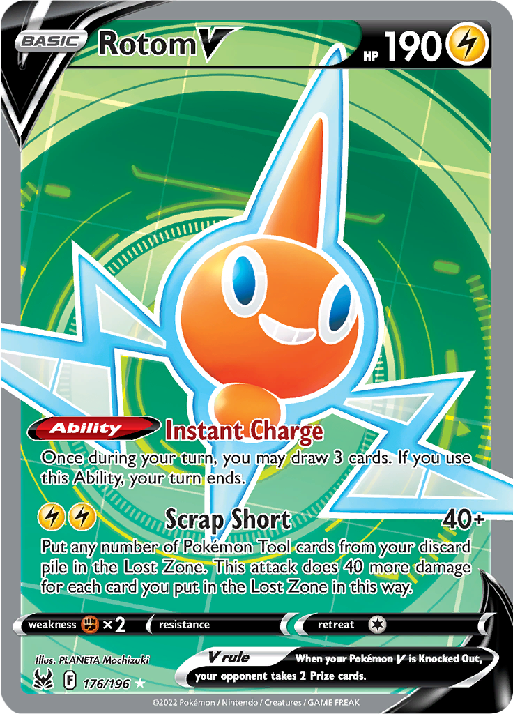Rotom V - #176/196 - Pokémon Sword & Shield - Lost Origin
