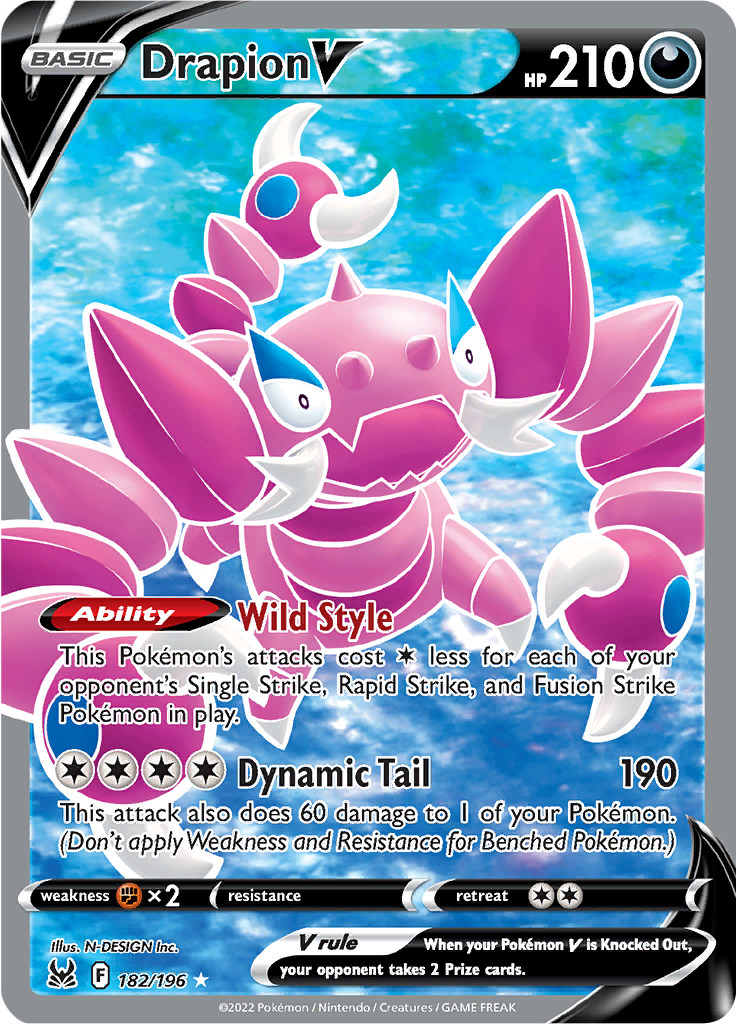 Drapion V - #182/196 - Pokémon Sword & Shield - Lost Origin