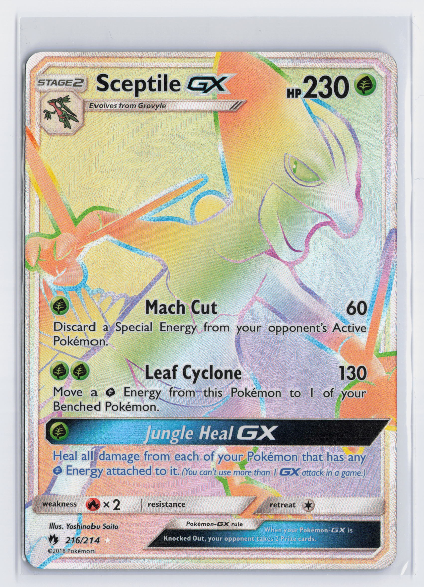 Sceptile GX - #216/214 - Pokémon Sun & Moon - Lost Thunder