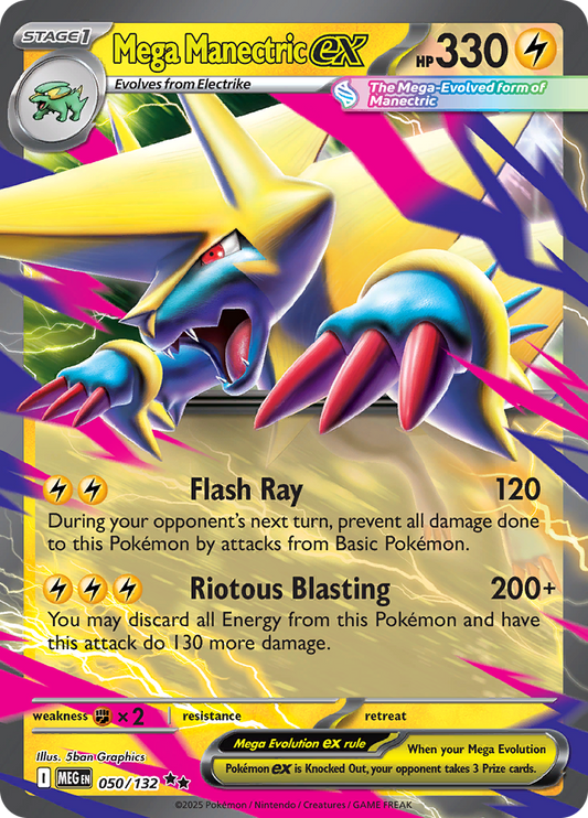 Mega Manetric ex - #050/132 - Mega Evolution - Base