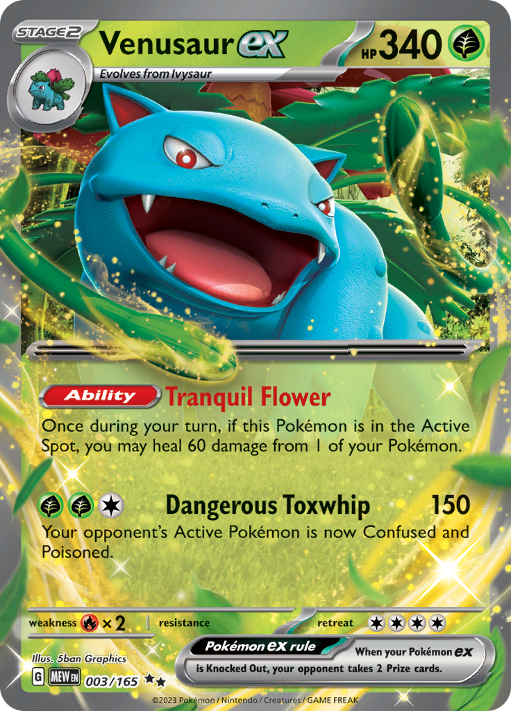 Venusaur ex - #3/165 - Pokémon Scarlet & Violet - 151