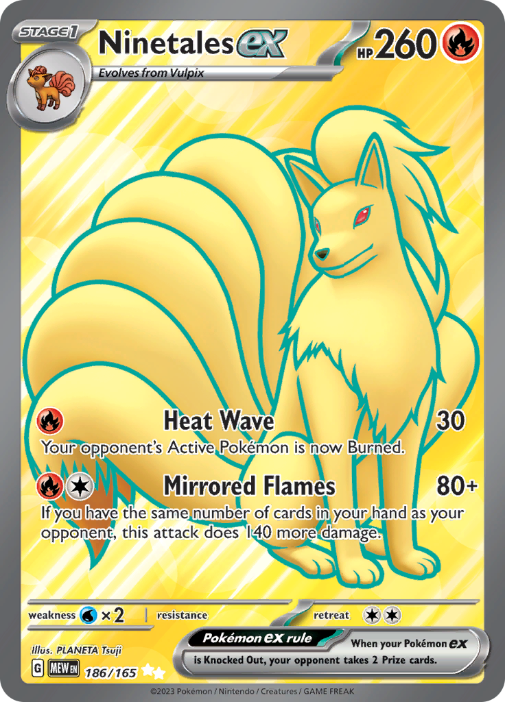 Ninetales ex - #186/165 - Pokémon Scarlet & Violet - 151