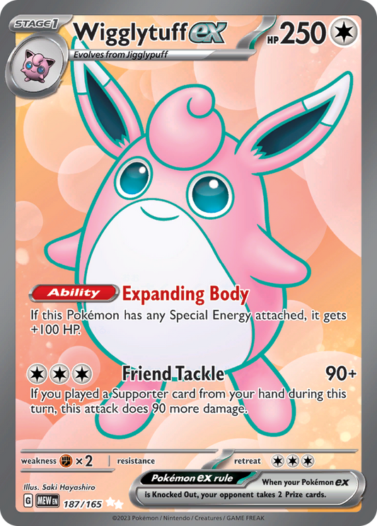 Wigglytuff ex - #187/165 - Pokémon Scarlet & Violet - 151