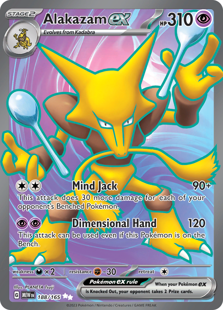 Alakazam ex - #188/165 - Pokémon Scarlet & Violet - 151