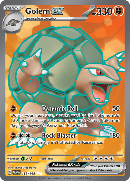 Golem ex - #189/165 - Pokémon Scarlet & Violet - 151
