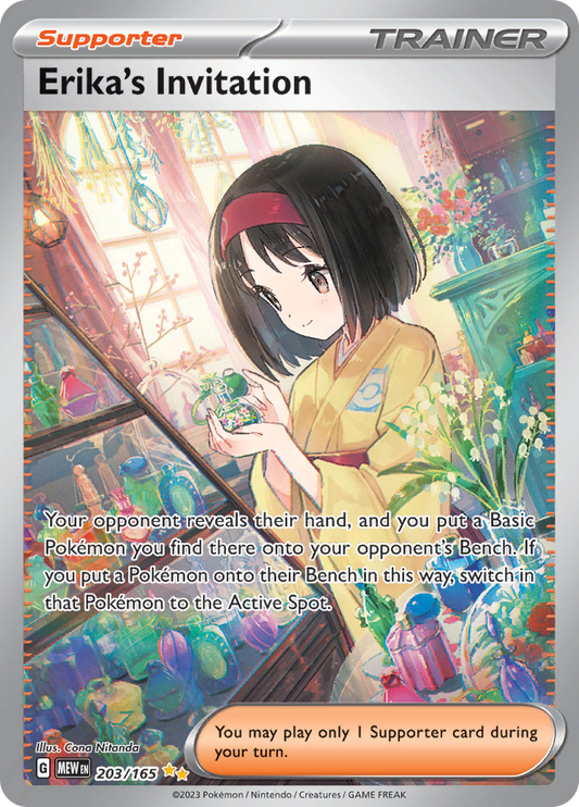 Erika's Invitation - #203/165 - Pokémon Scarlet & Violet - 151