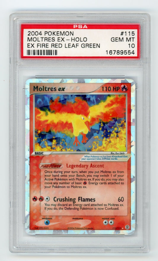 Moltres Ex Holo- #115 PSA 10 - Pokémon EX: FireRed & LeafGreen