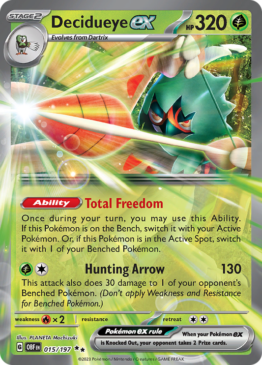 Decidueye ex - #15/197 - Pokémon Scarlet & Violet - Obsidian Flames