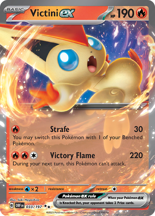Victini ex - #33/197 - Pokémon Scarlet & Violet - Obsidian Flames