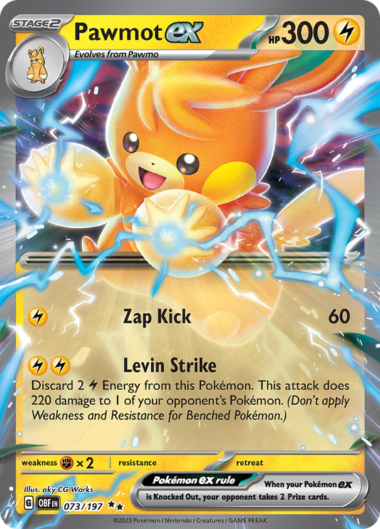Pawmot ex - #73/197 - Pokémon Scarlet & Violet - Obsidian Flames