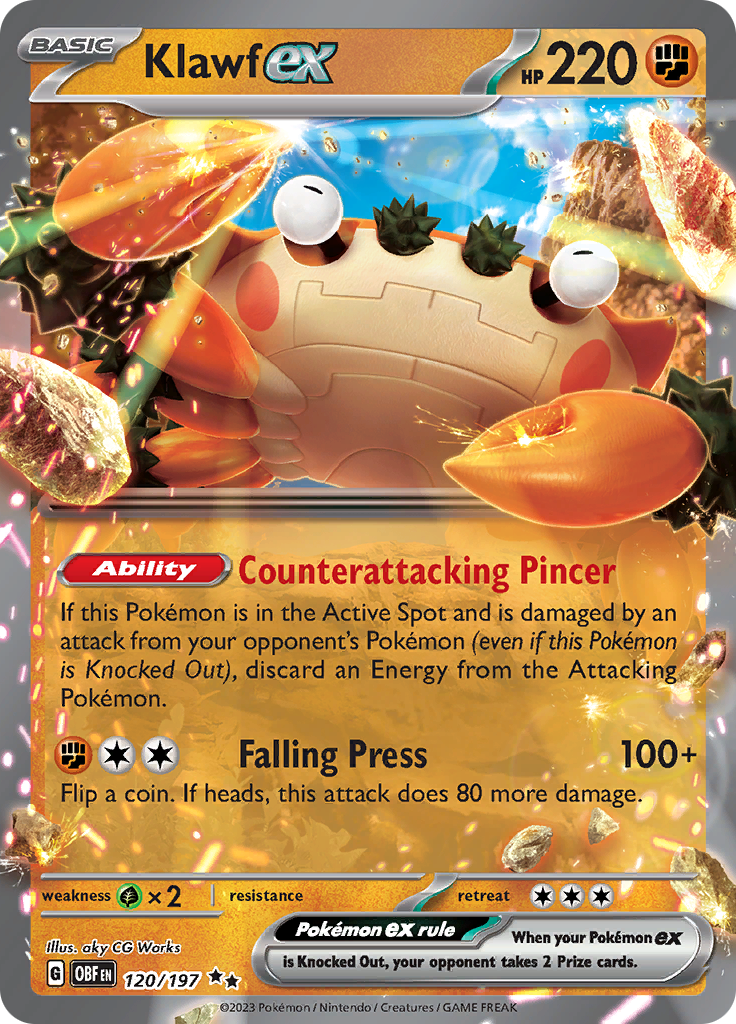 Klawf ex - #120/197 - Pokémon Scarlet & Violet - Obsidian Flames