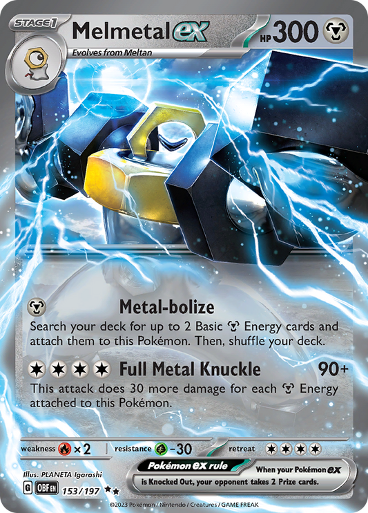 Melmetal ex - #153/197 - Pokémon Scarlet & Violet - Obsidian Flames