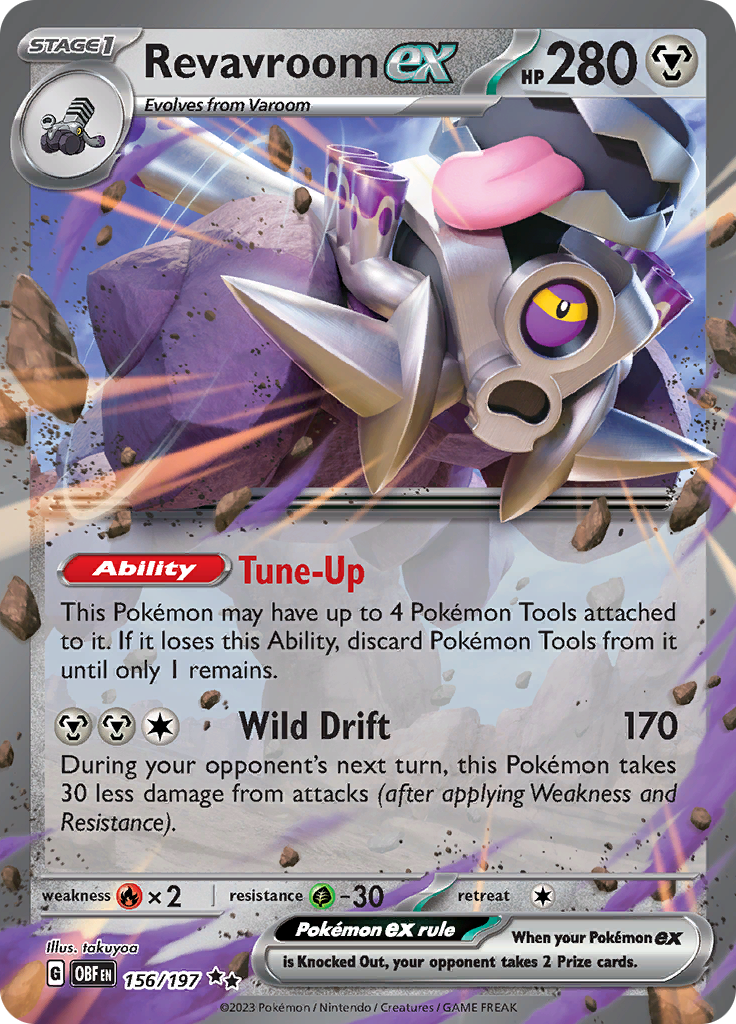Revavroom ex - #156/197 - Pokémon Scarlet & Violet - Obsidian Flames