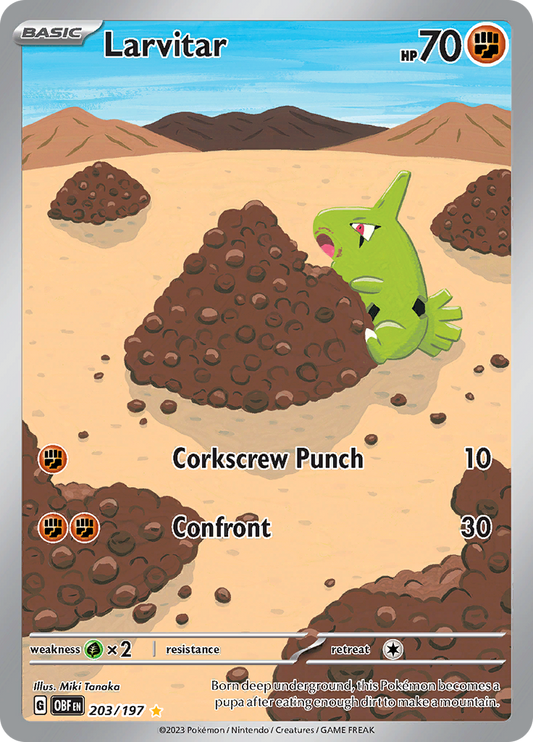 Larvitar - #203/197 - Pokémon Scarlet & Violet - Obsidian Flames