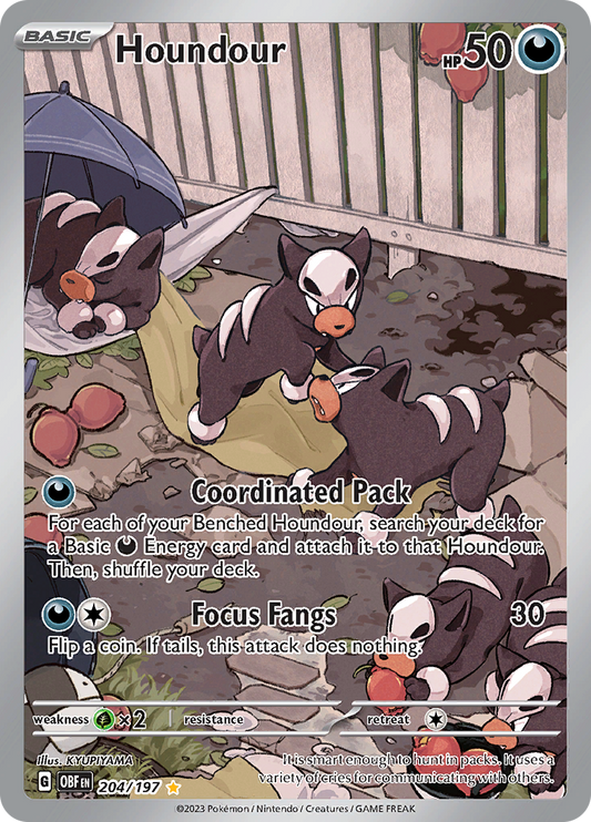 Houndour - #204/197 - Pokémon Scarlet & Violet - Obsidian Flames