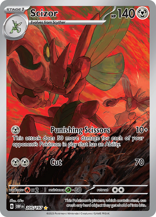 Scizor - #205/197 - Pokémon Scarlet & Violet - Obsidian Flames