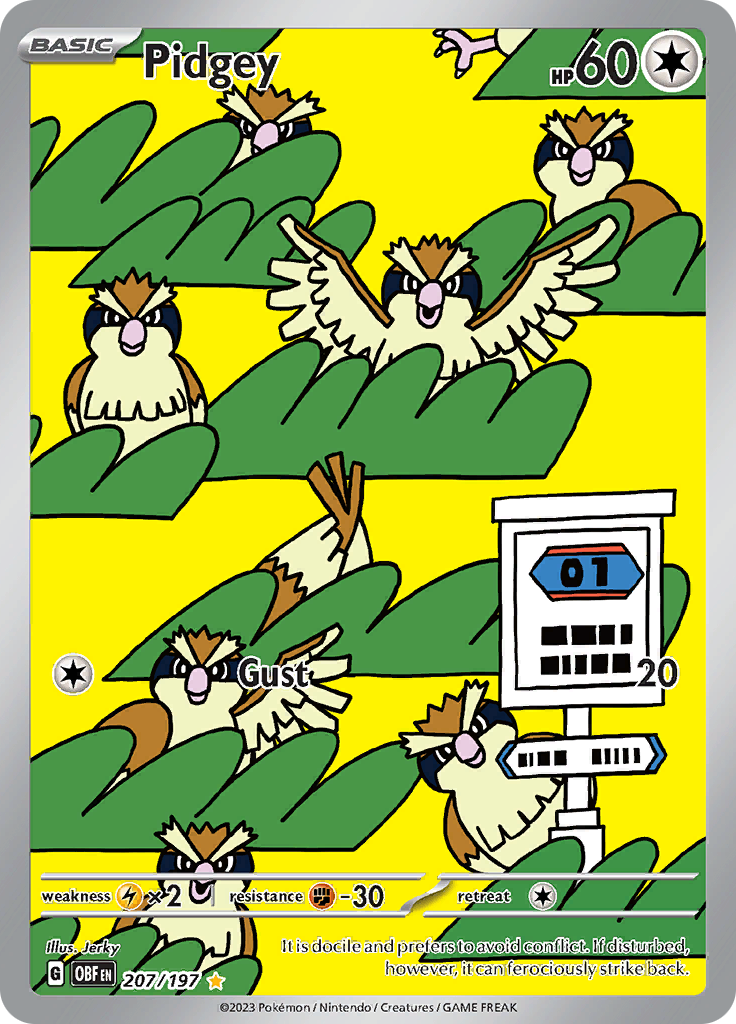 Pidgey - #207/197 - Pokémon Scarlet & Violet - Obsidian Flames