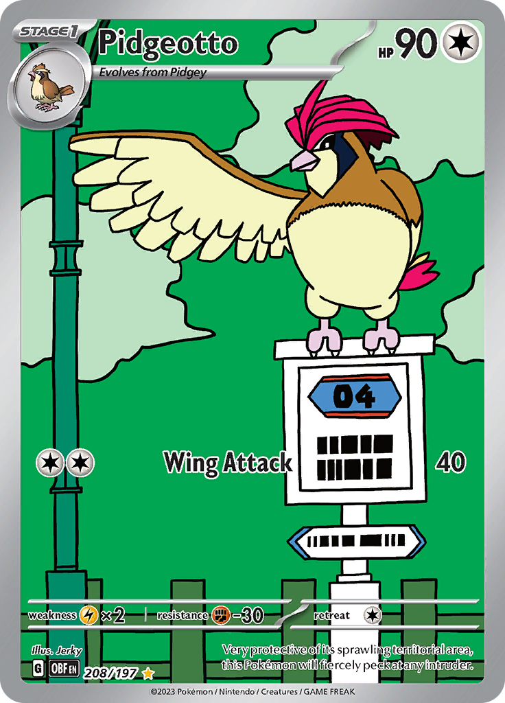 Pidgeotto - #208/197 - Pokémon Scarlet & Violet - Obsidian Flames