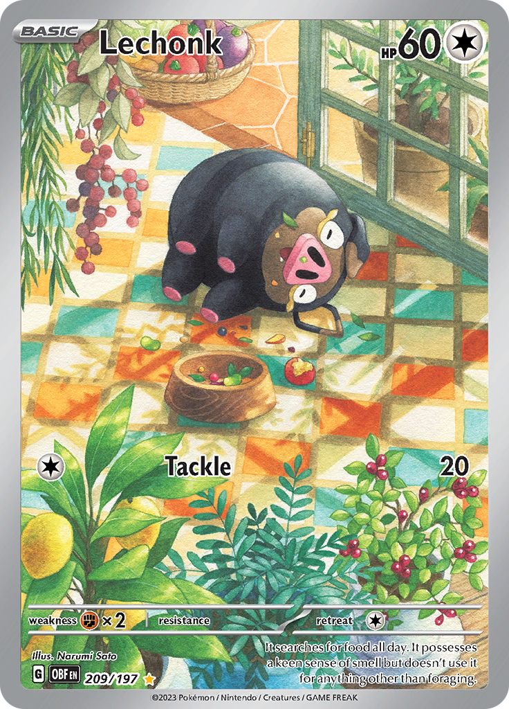Lechonk - #209/197 - Pokémon Scarlet & Violet - Obsidian Flames