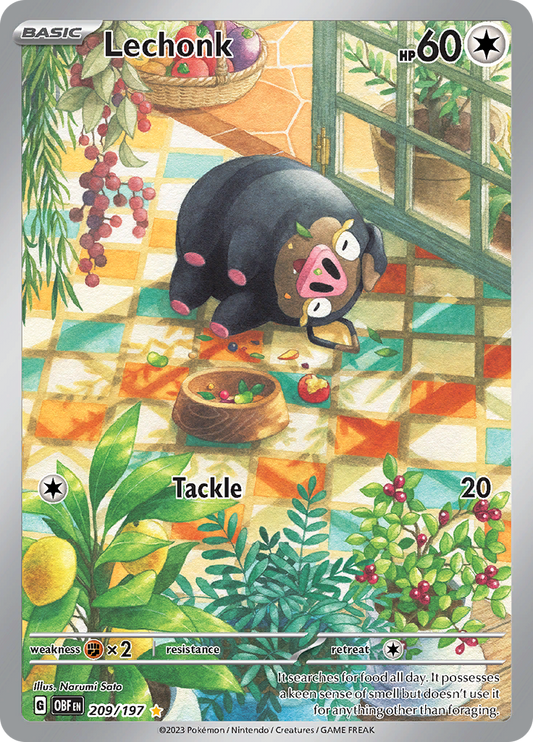 Lechonk - #209/197 - Pokémon Scarlet & Violet - Obsidian Flames