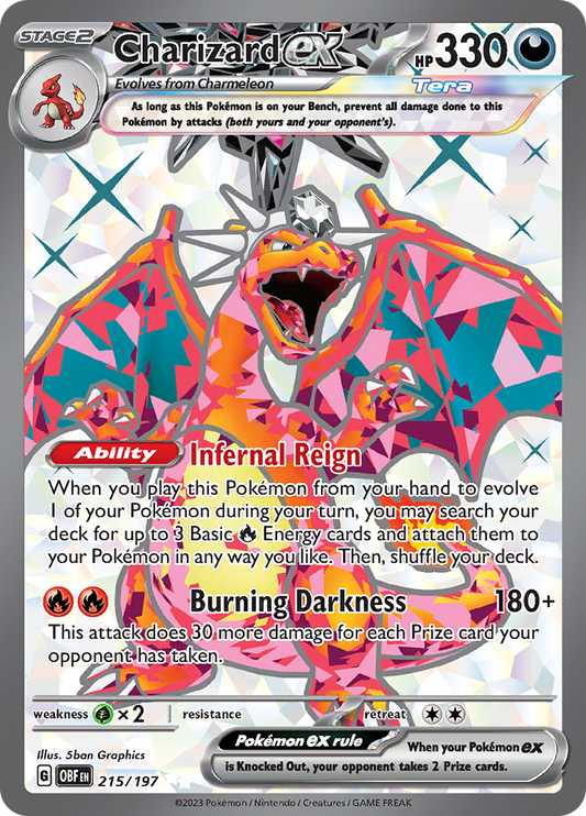 Charizard ex - #215/197 - Pokémon Scarlet & Violet - Obsidian Flames