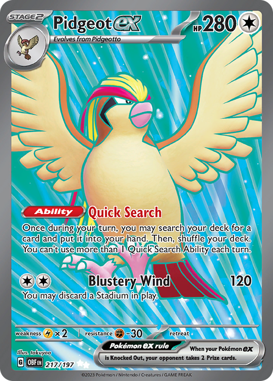 Pidgeot ex - #217/197 - Pokémon Scarlet & Violet - Obsidian Flames