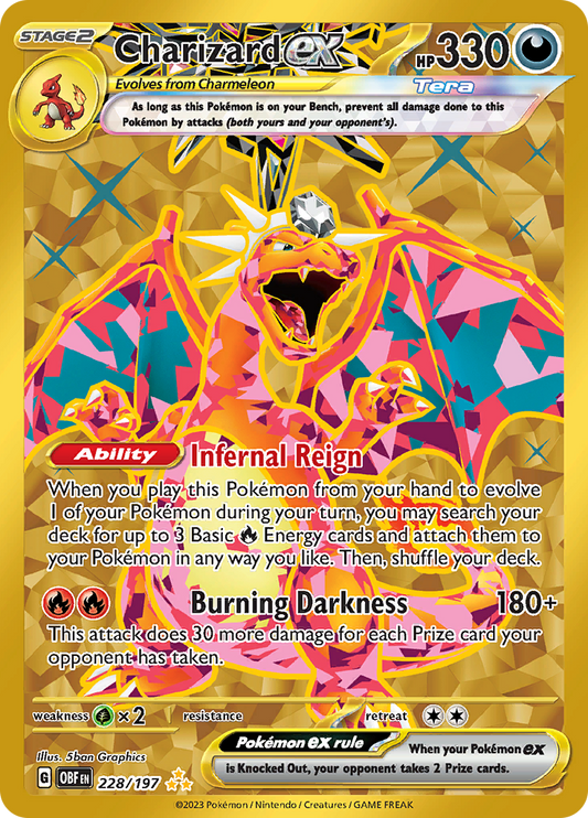 Charizard ex - #228/197 - Pokémon Scarlet & Violet - Obsidian Flames