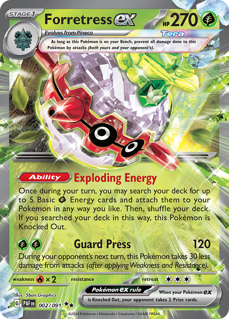 Forretress ex - #2/91 - Pokémon Scarlet & Violet - Paldean Fates