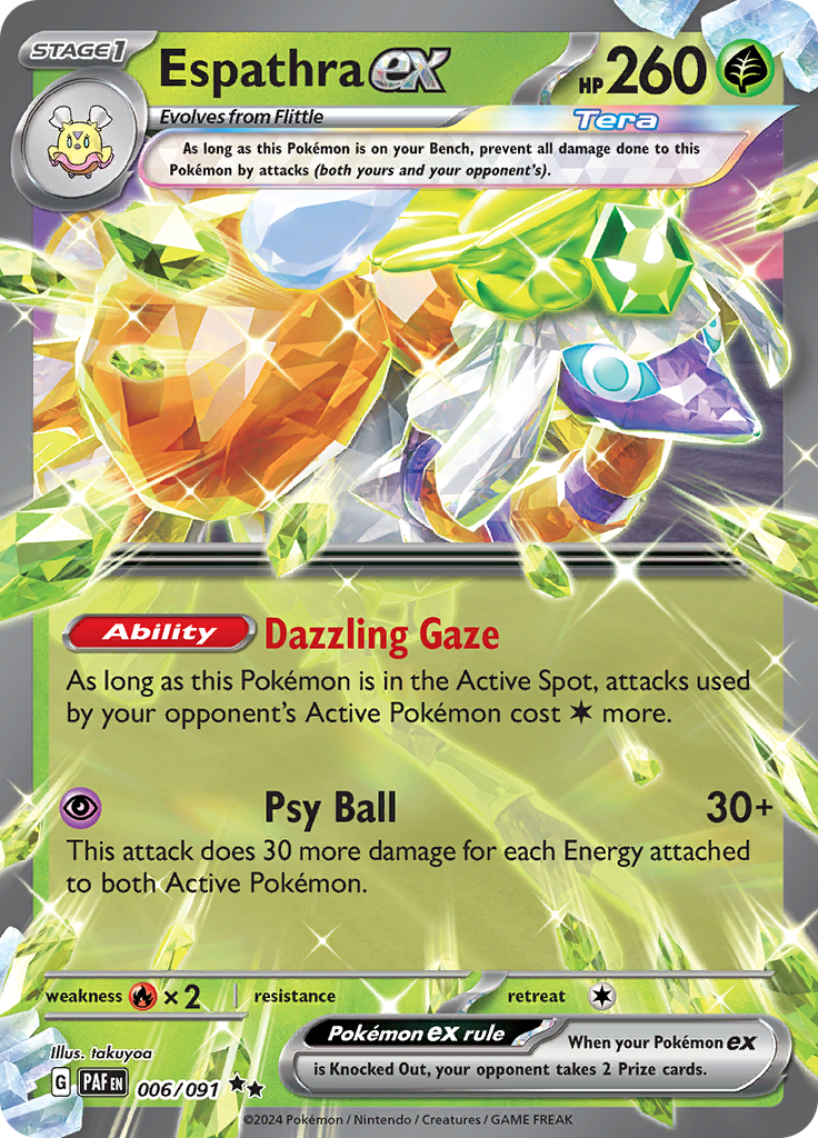 Espathra ex - #6/91 - Pokémon Scarlet & Violet - Paldean Fates