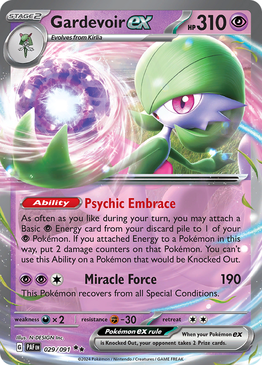 Gardevoir ex - #29/91 - Pokémon Scarlet & Violet - Paldean Fates