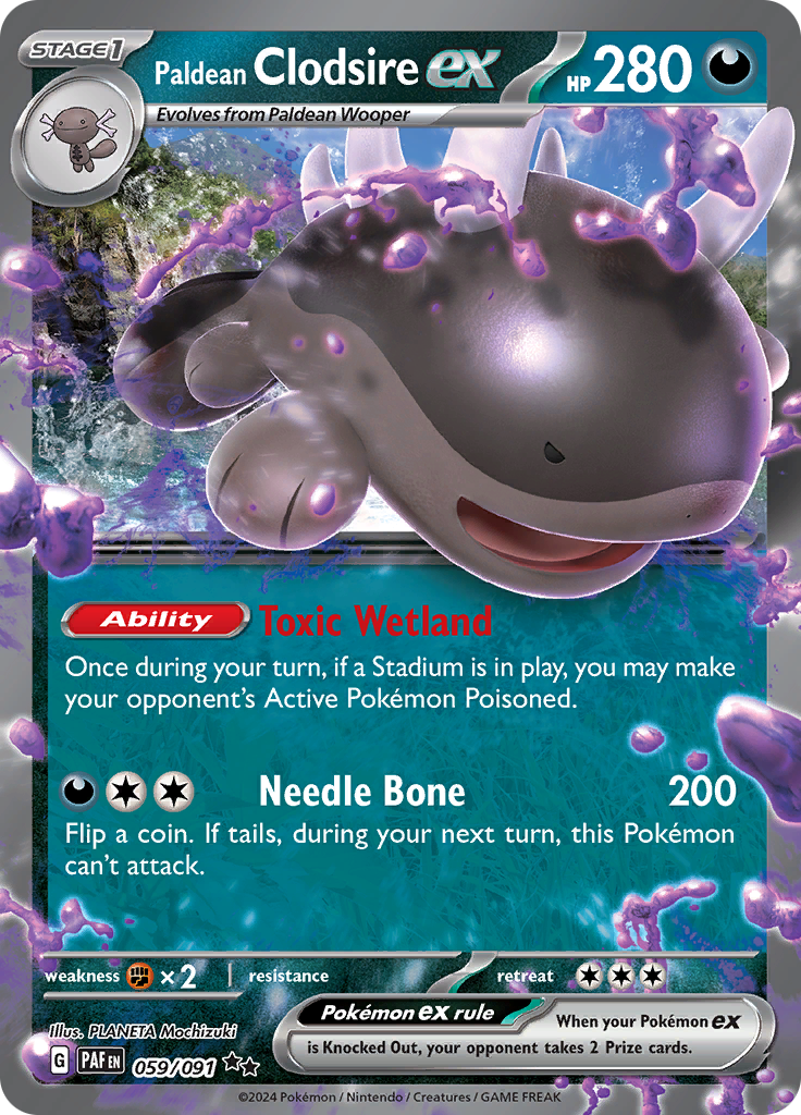 Paldean Clodsire ex - #59/91 - Pokémon Scarlet & Violet - Paldean Fates