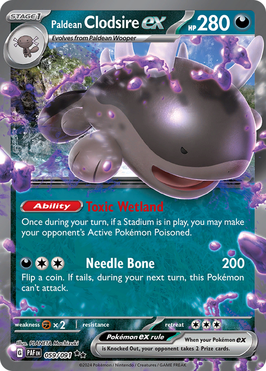 Paldean Clodsire ex - #59/91 - Pokémon Scarlet & Violet - Paldean Fates