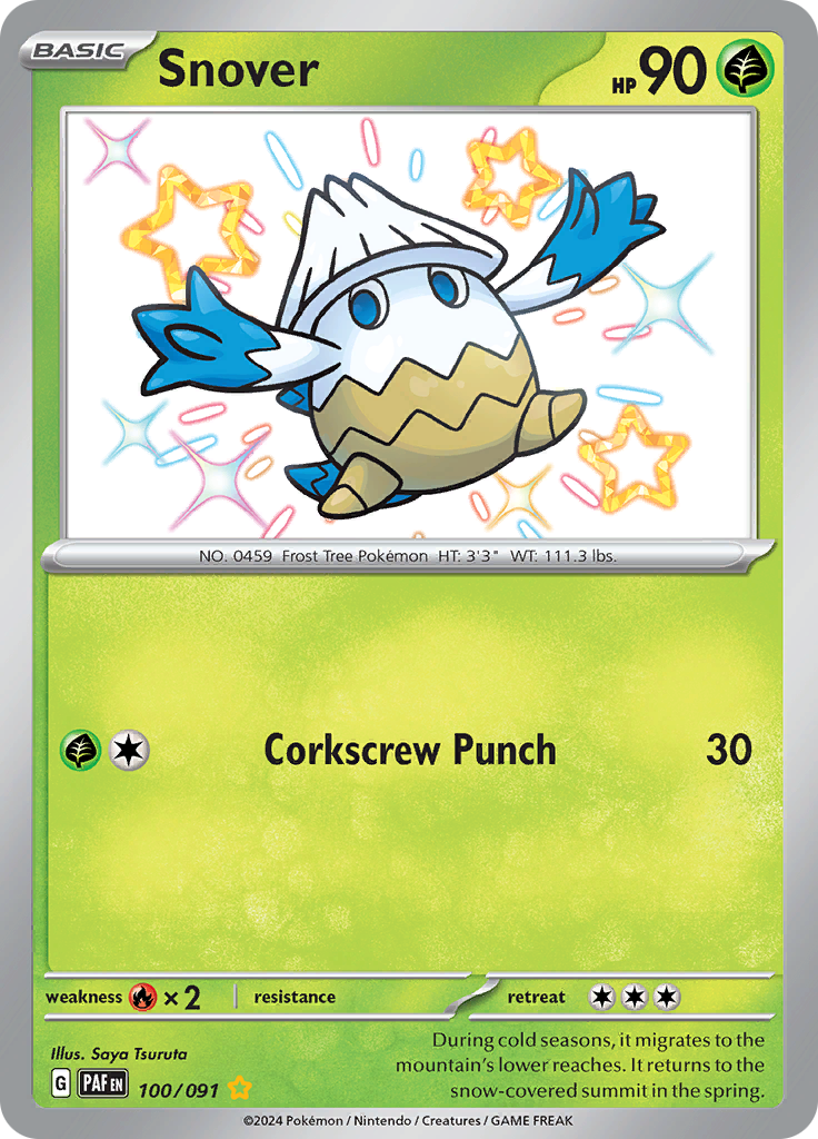 Snover - #100/91 - Pokémon Scarlet & Violet - Paldean Fates