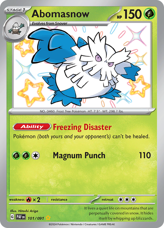Abomasnow - #101/91 - Pokémon Scarlet & Violet - Paldean Fates