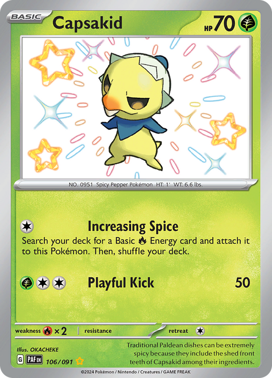 Capsakid - #106/91 - Pokémon Scarlet & Violet - Paldean Fates