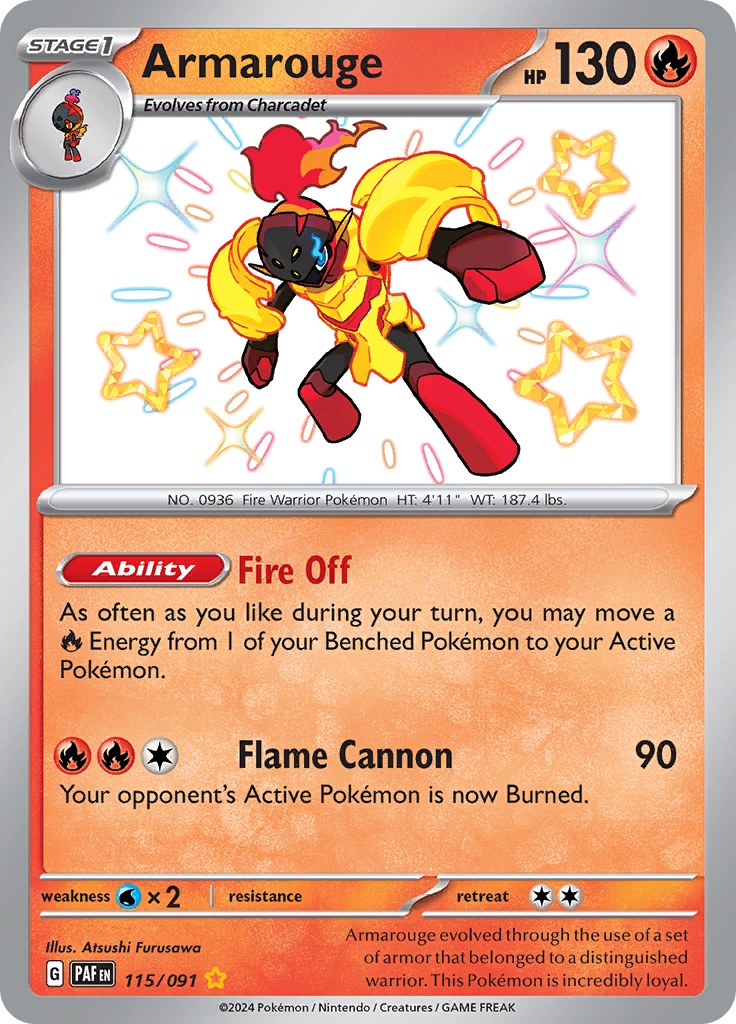 Armarouge - #115/91 - Pokémon Scarlet & Violet - Paldean Fates