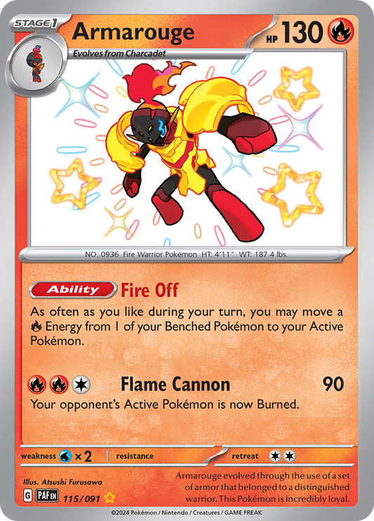 Armarouge - #115/91 - Pokémon Scarlet & Violet - Paldean Fates