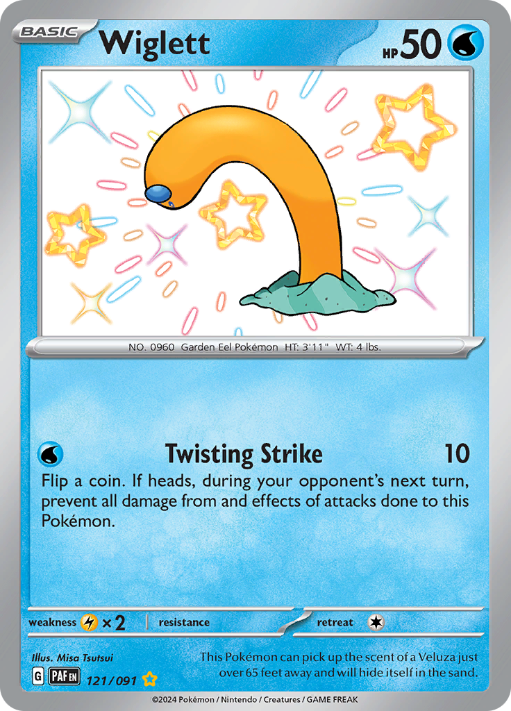 Wiglett - #121/91 - Pokémon Scarlet & Violet - Paldean Fates