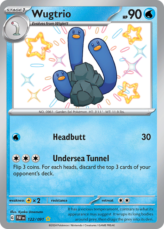 Wugtrio - #122/91 - Pokémon Scarlet & Violet - Paldean Fates