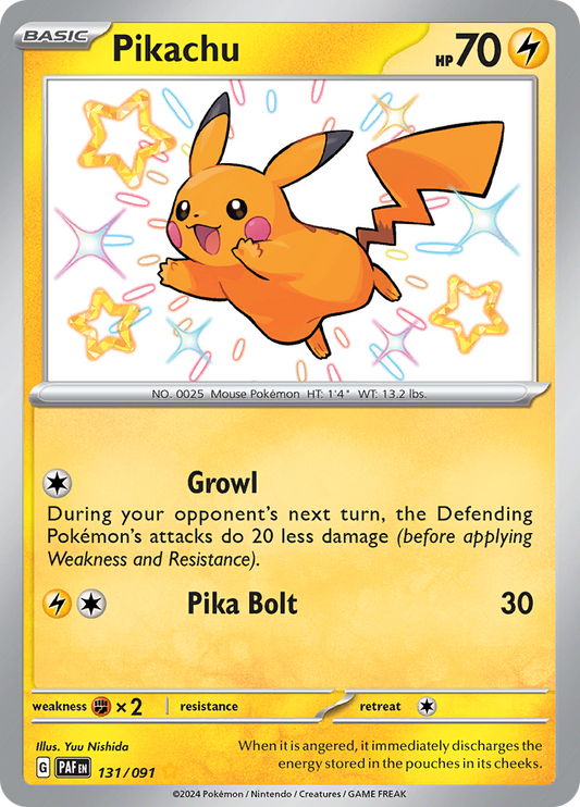 Pikachu - #131/91 - Pokémon Scarlet & Violet - Paldean Fates
