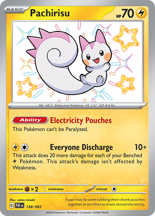 Pachirisu - #138/91 - Pokémon Scarlet & Violet - Paldean Fates