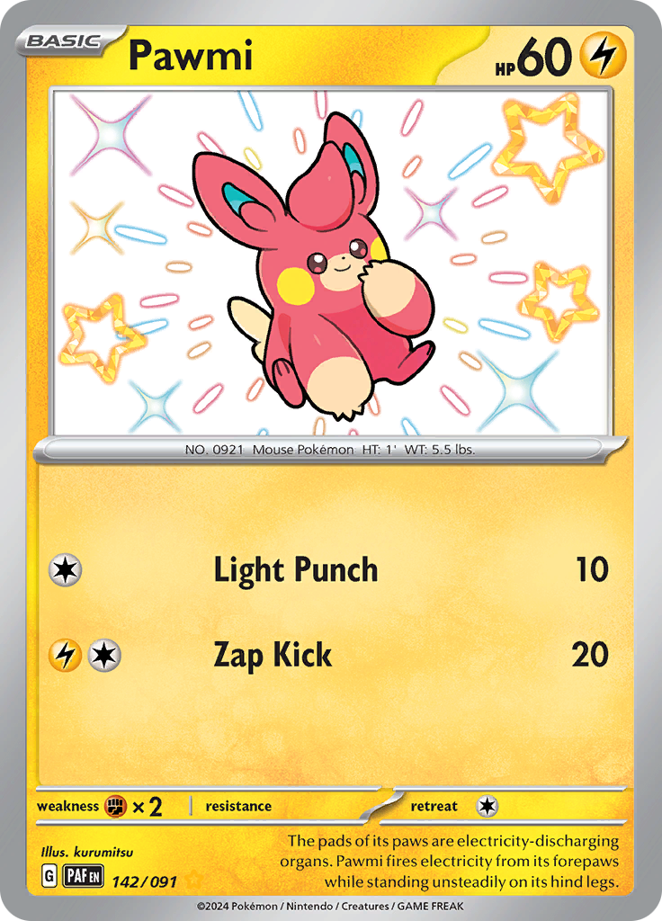 Pawmi - #142/91 - Pokémon Scarlet & Violet - Paldean Fates