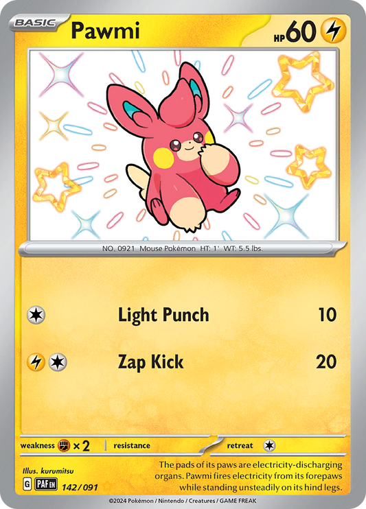 Pawmi - #142/91 - Pokémon Scarlet & Violet - Paldean Fates