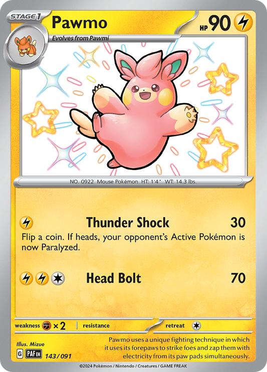 Pawmo - #143/91 - Pokémon Scarlet & Violet - Paldean Fates