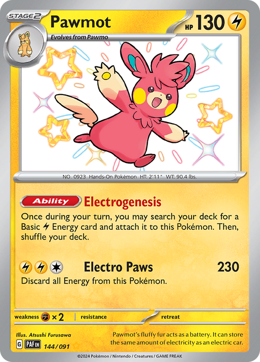 Pawmot - #144/91 - Pokémon Scarlet & Violet - Paldean Fates