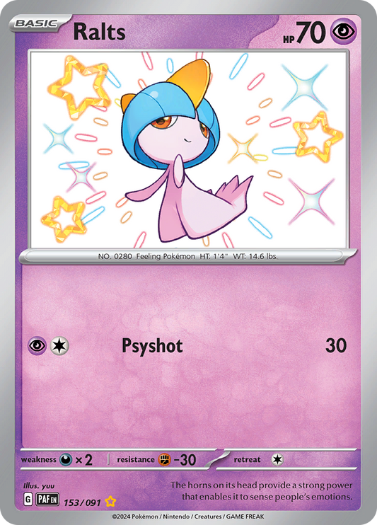 Ralts - #153/91 - Pokémon Scarlet & Violet - Paldean Fates