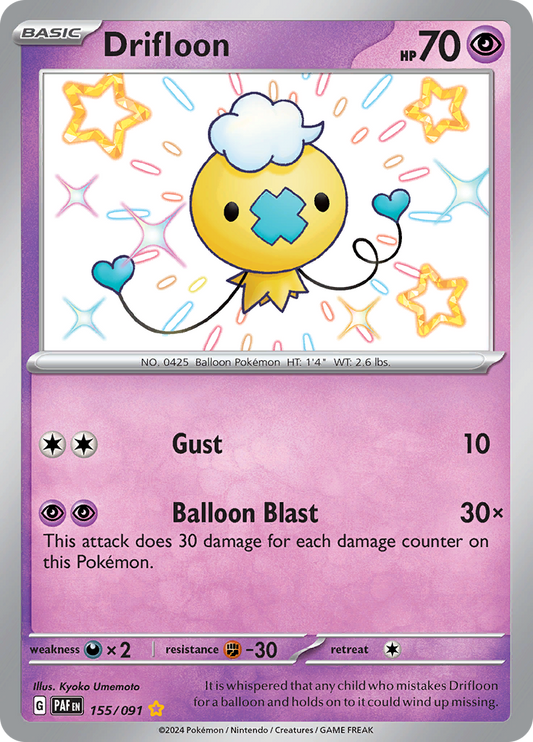Drifloon - #155/91 - Pokémon Scarlet & Violet - Paldean Fates